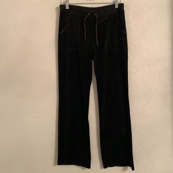 BCBG Maxazria Velour Black Sweatpants Size M - Picture 2 of 9